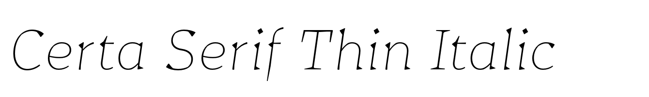 Certa Serif Thin Italic